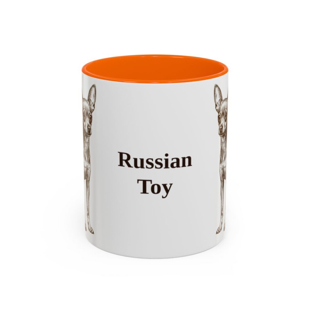 11oz Russian Toy Mug, Orange, front view