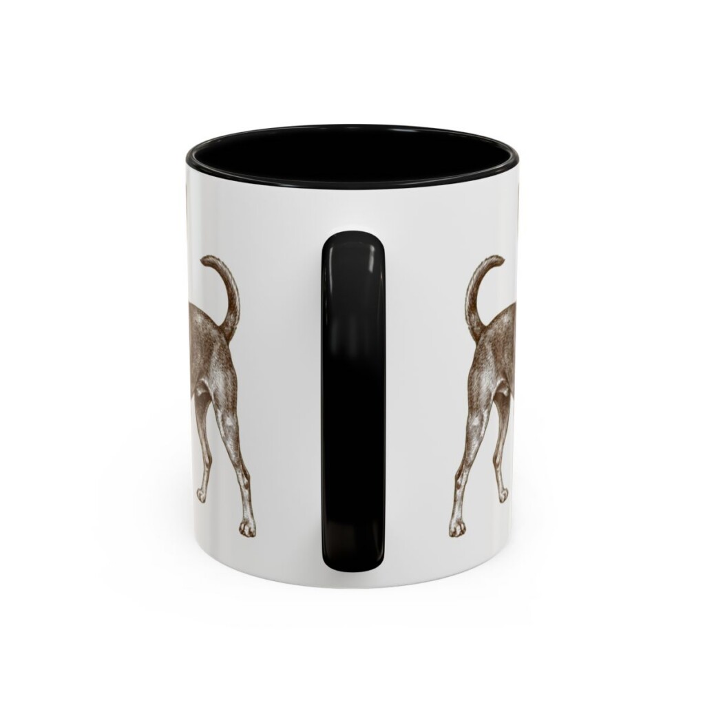 11oz Russian Toy Mug, Black, back view
