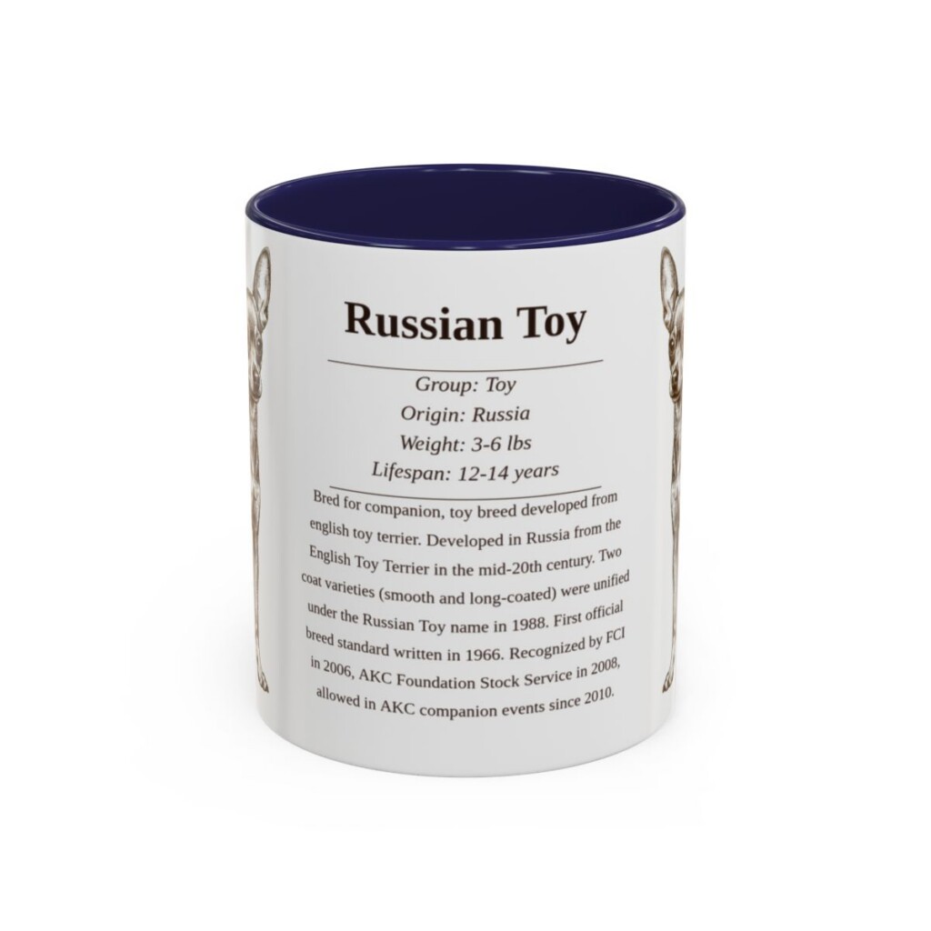11oz Russian Toy Mug, Navy, front view