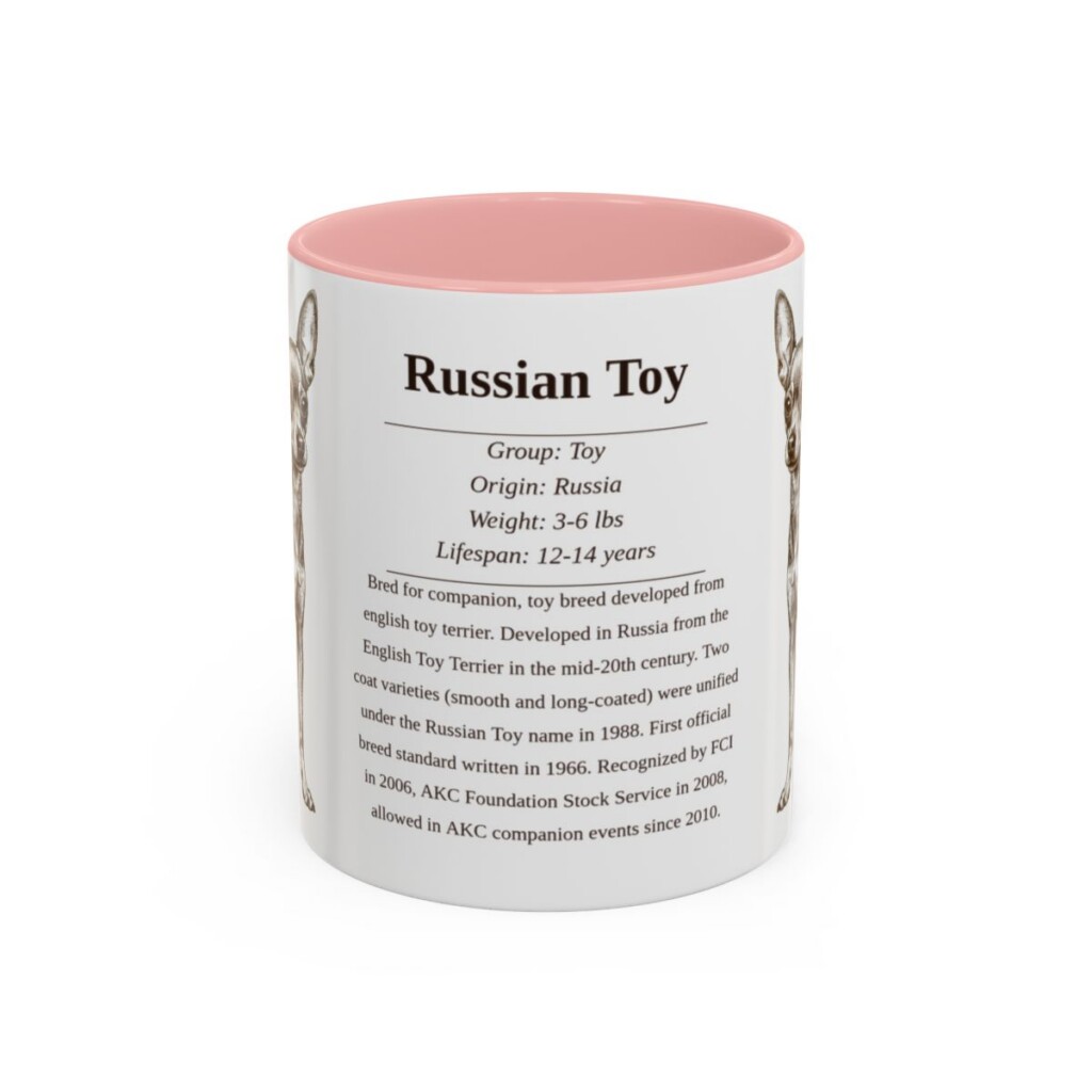 11oz Russian Toy Mug, Pink, front view
