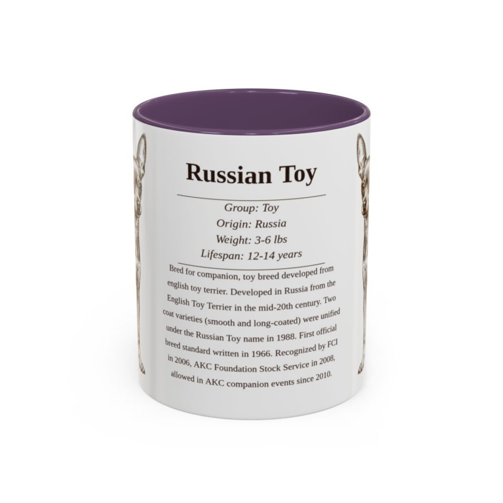 11oz Russian Toy Mug, Purple, front view