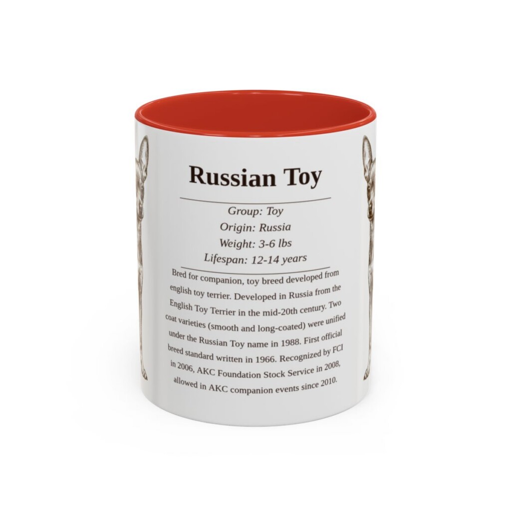 11oz Russian Toy Mug, Red, front view