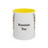 11oz Russian Toy Mug, Yellow, front view