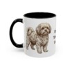 11oz Russian Tsvetnaya Bolonka Mug, Black, left side view