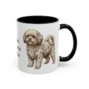 11oz Russian Tsvetnaya Bolonka Mug, Black, right side view