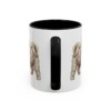 11oz Funny Russian Tsvetnaya Bolonka Mug, Black, back view