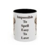 11oz Funny Russian Tsvetnaya Bolonka Mug, Black, front view
