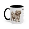 11oz Funny Russian Tsvetnaya Bolonka Mug, Black, left side view