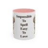 11oz Funny Russian Tsvetnaya Bolonka Mug, Pink, front view