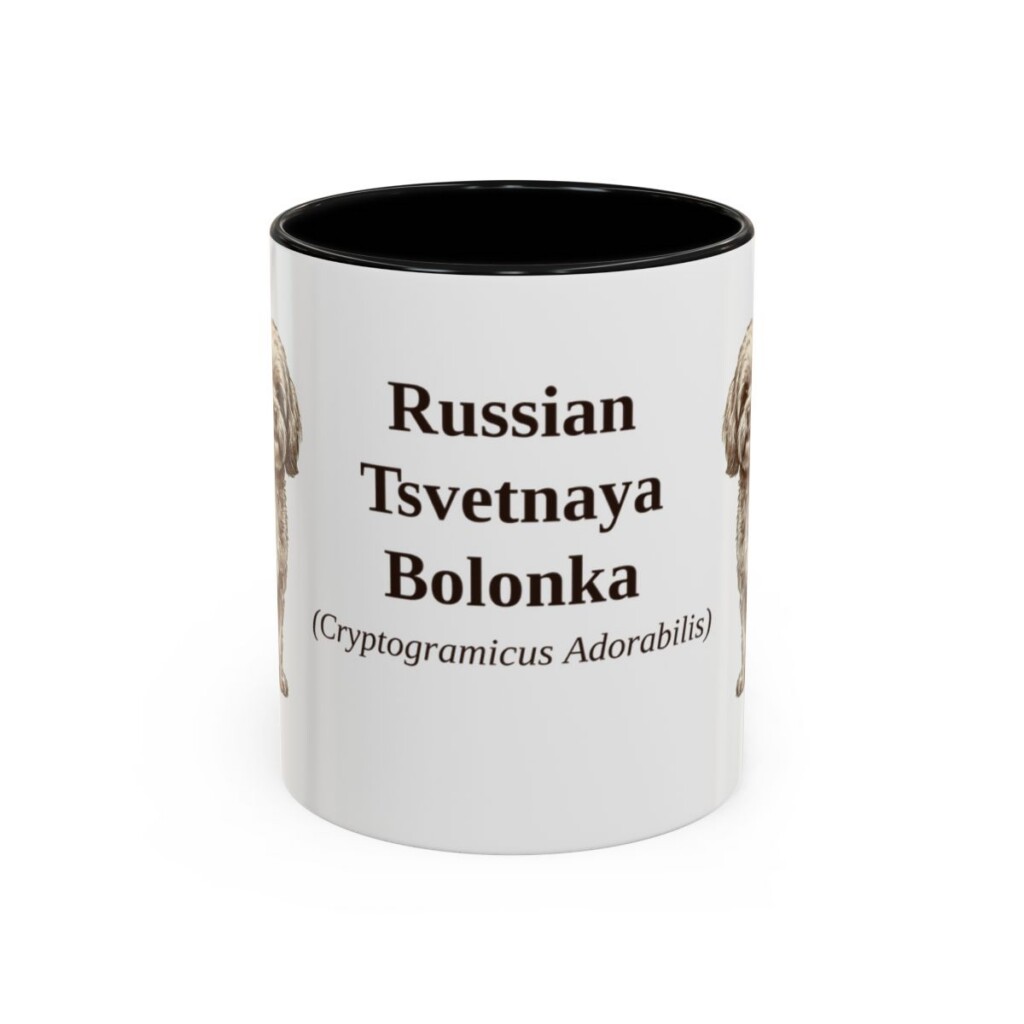 11oz-russian-tsvetnaya-bolonka-mug-latin-black-front 11oz Russian Tsvetnaya Bolonka Latin Mug, Black, front view