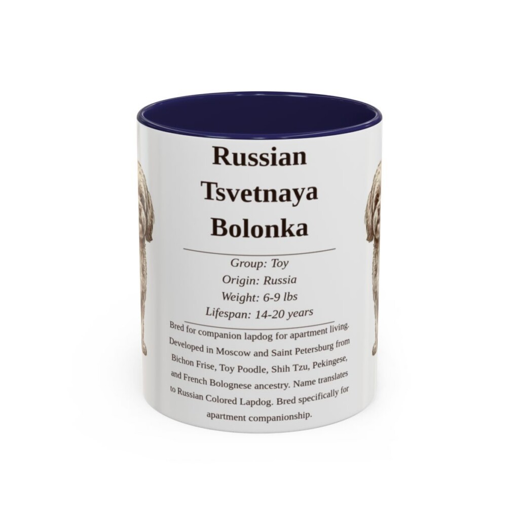 11oz-russian-tsvetnaya-bolonka-mug-writeup-navy 11oz Russian Tsvetnaya Bolonka Mug, Navy, front view