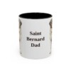 11oz Saint Bernard Dog Dad Mug, Black, front view