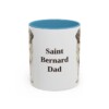11oz Saint Bernard Dog Dad Mug, Light Blue, front view