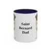 11oz Saint Bernard Dog Dad Mug, Navy, front view
