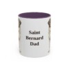 11oz Saint Bernard Dog Dad Mug, Purple, front view