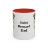 11oz Saint Bernard Dog Dad Mug, Red, front view