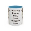 11oz-saint-bernard-mug-humor-light-blue 11oz Funny Saint Bernard Mug, Light Blue, front view