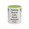 11oz-saint-bernard-mug-humor-light-green 11oz Funny Saint Bernard Mug, Light Green, front view