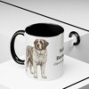11oz Saint Bernard Latin Mug, Black, lifestyle photo
