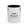 11oz Saint Bernard Latin Mug, Black, front view