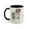 11oz Saint Bernard Latin Mug, Black, left side view
