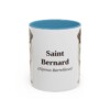 11oz Saint Bernard Latin Mug, Light Blue, front view