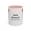 11oz Saint Bernard Latin Mug, Pink, front view