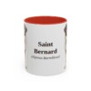11oz Saint Bernard Latin Mug, Red, front view