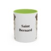 11oz Saint Bernard Mug, Light Green, front view