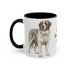 11oz Saint Bernard Dog Mom Mug, Black, left side view