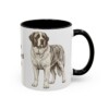 11oz Saint Bernard Dog Mom Mug, Black, right side view