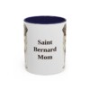 11oz Saint Bernard Dog Mom Mug, Navy, front view