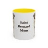 11oz Saint Bernard Dog Mom Mug, Yellow, front view