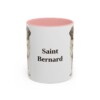 11oz Saint Bernard Mug, Pink, front view