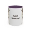 11oz Saint Bernard Mug, Purple, front view