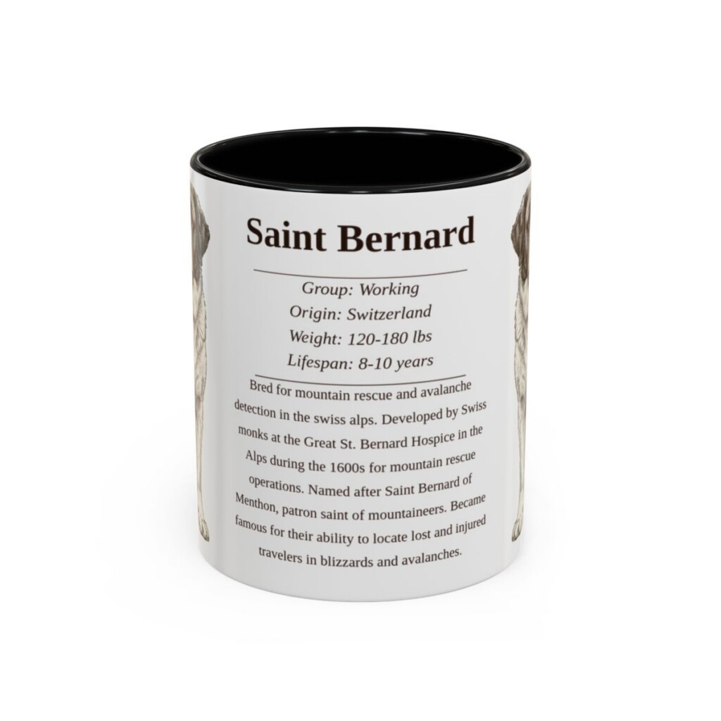 11oz-saint-bernard-mug-writeup-black-front 11oz Saint Bernard Mug, Black, front view