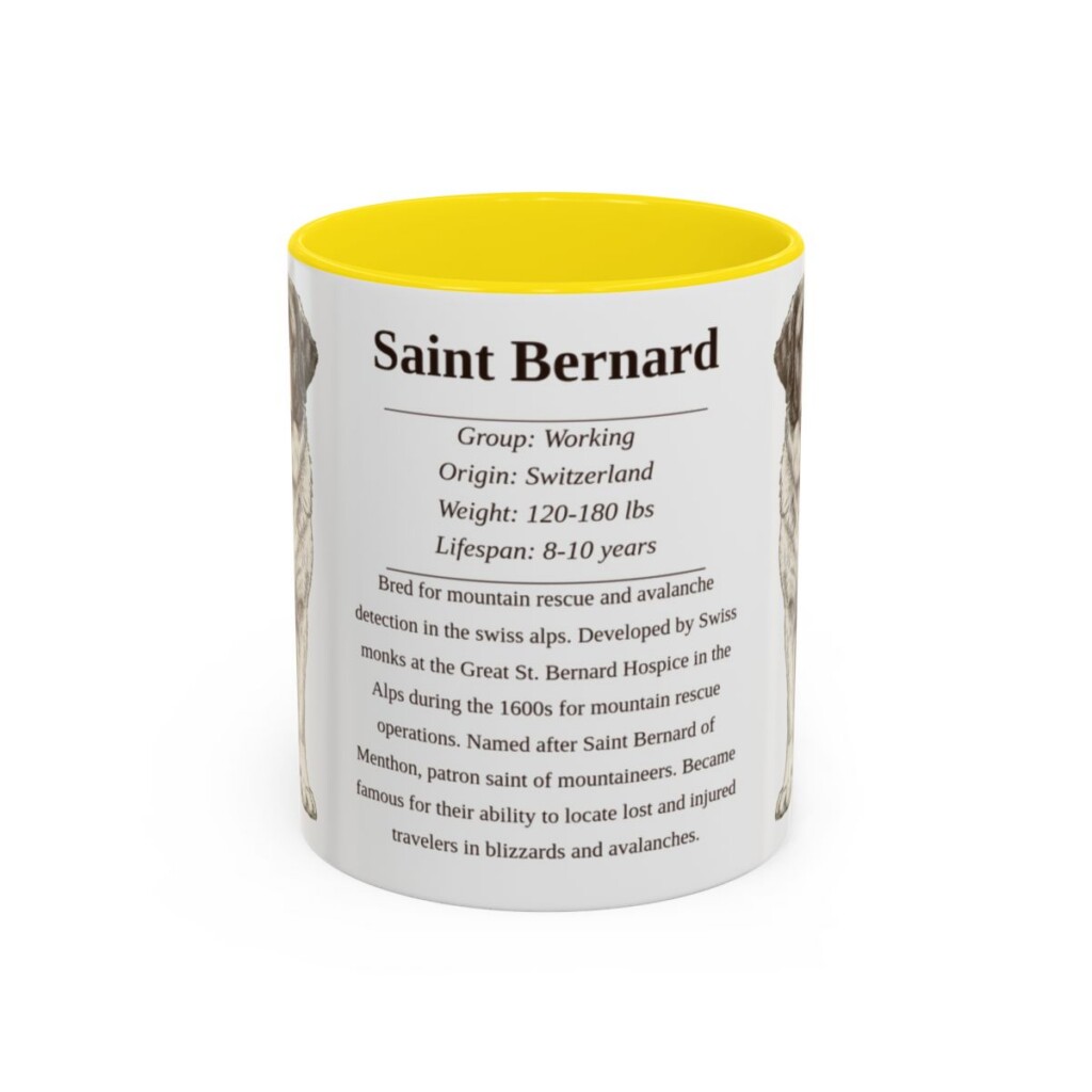 11oz-saint-bernard-mug-writeup-yellow 11oz Saint Bernard Mug, Yellow, front view