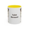 11oz Saint Bernard Mug, Yellow, front view