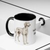 11oz Saluki Dog Dad Mug, Black, lifestyle photo