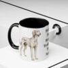 11oz Funny Saluki Mug, Black, lifestyle photo
