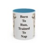 11oz Funny Saluki Mug, Light Blue, front view