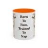 11oz Funny Saluki Mug, Orange, front view