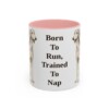 11oz Funny Saluki Mug, Pink, front view