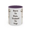 11oz Funny Saluki Mug, Purple, front view