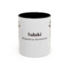 11oz Saluki Latin Mug, Black, front view