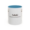 11oz Saluki Latin Mug, Light Blue, front view