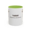 11oz Saluki Latin Mug, Light Green, front view