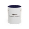 11oz Saluki Latin Mug, Navy, front view
