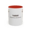 11oz Saluki Latin Mug, Red, front view