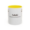 11oz Saluki Latin Mug, Yellow, front view